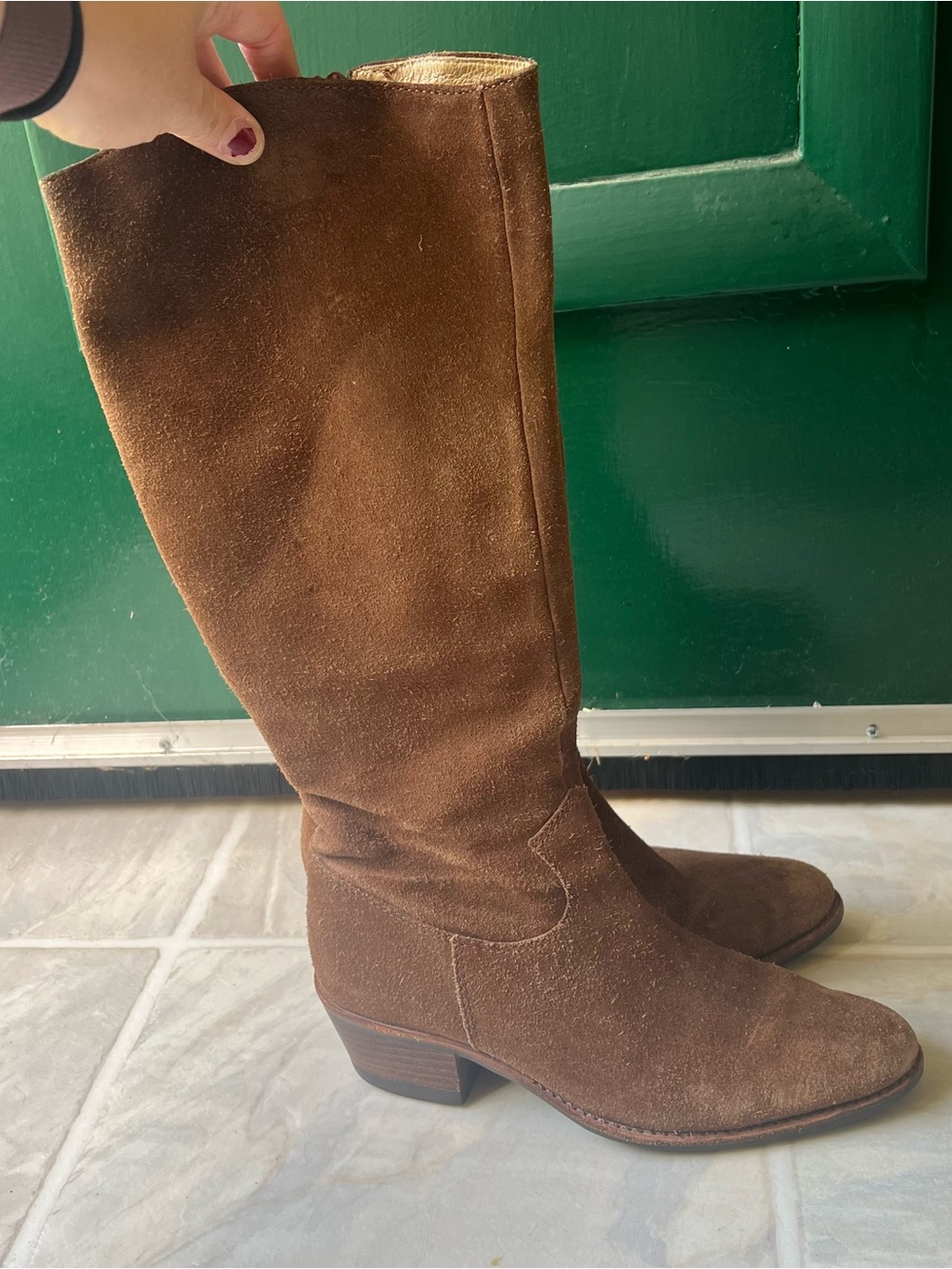 Matisse Chestnut Suede Over-the-Knee Boots